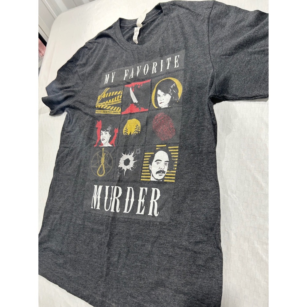 My Favorite Murder Podcast Graphic T-Shirt Bella Canvas Charcoal Grey Size M